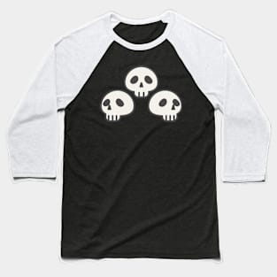 Triple skulls Baseball T-Shirt